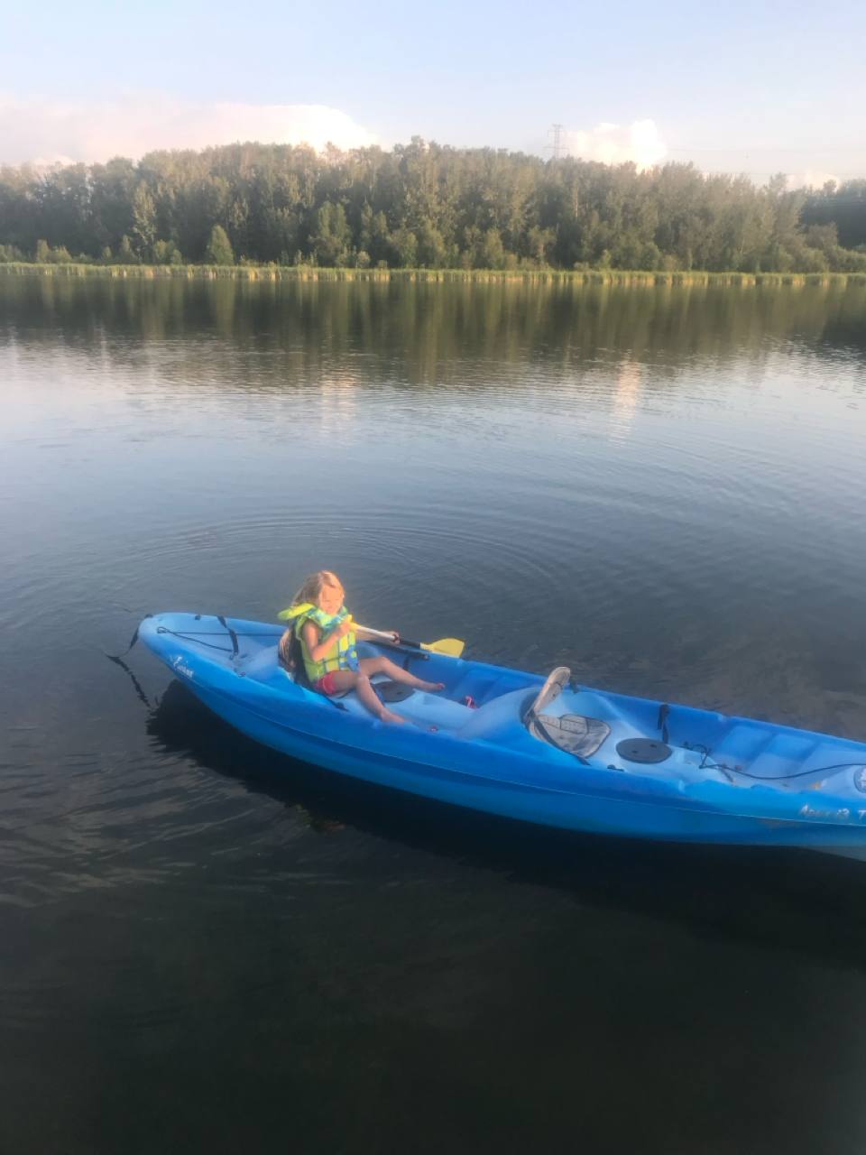 Kayaking on the lake