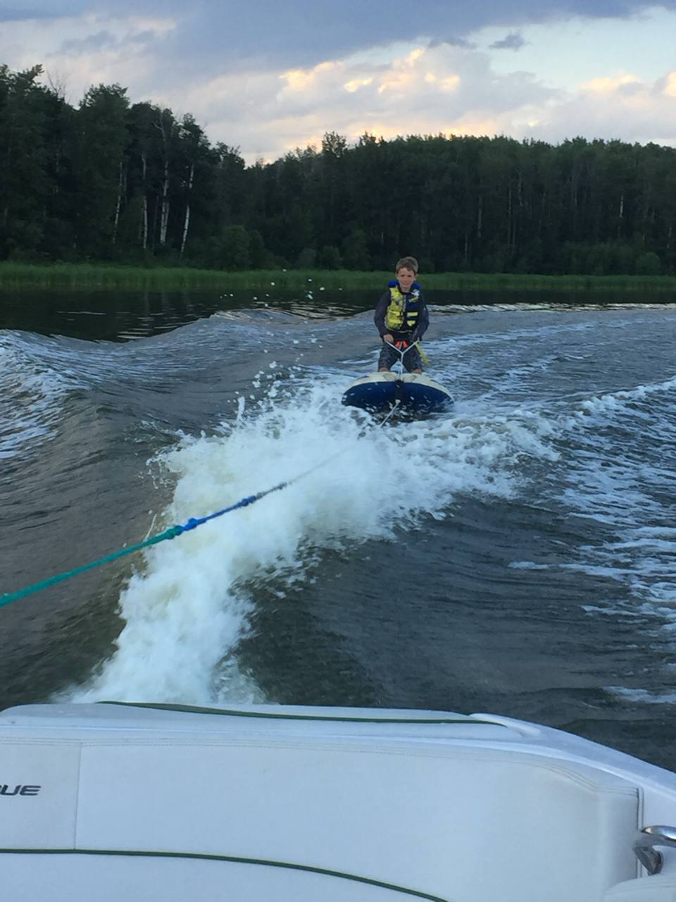 Tubing on the lake
